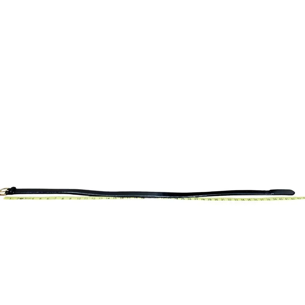 Coach Style # 3921 Shiny Black Leather Belt, Size 38''/ 95 cm
